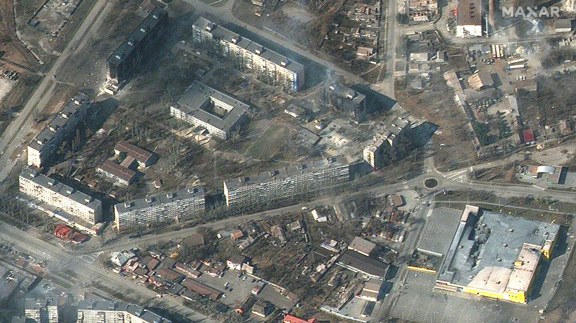 Vue aérienne de Marioupol