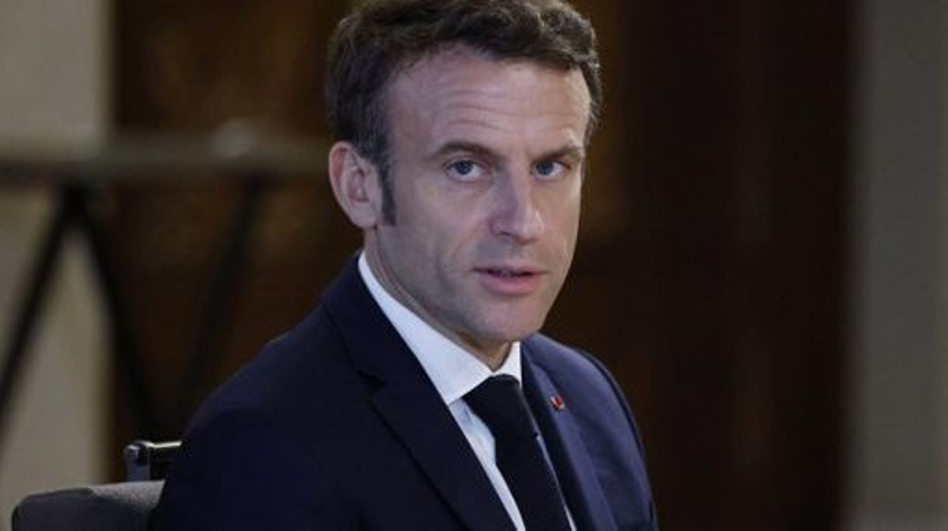 Le président français Emmanuel Macron à Amman, en Jordanie, ce 21 décembre.