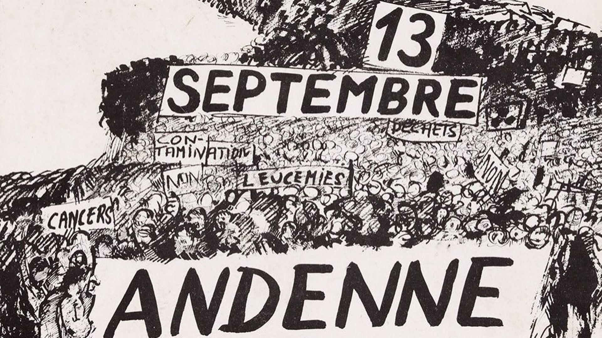 Affiche de mobilisation pour le NON à Andenne, 1978