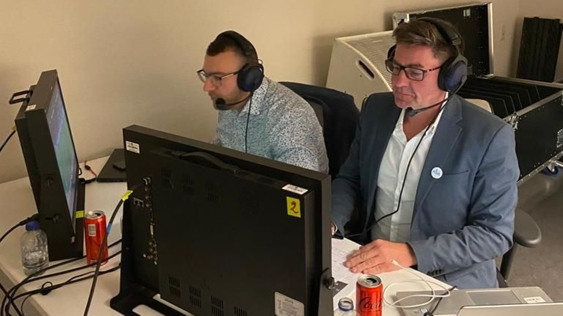 Johan Ximenes et Jean-Marc Streel aux commentaires en audiodescription du match Belgique-Maroc