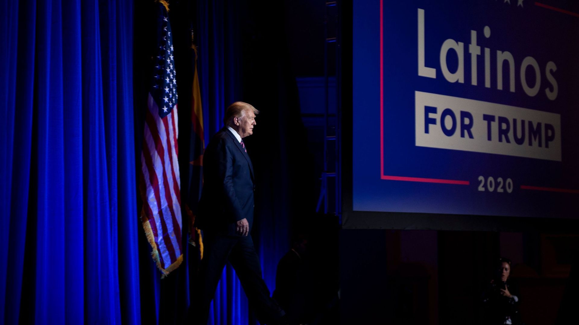 Le président des Etats-Unis, Donald Trump, assiste à un événement appelé "Latinos For Trump" le 14 septembre 2020 à Phoenix, Arizona.