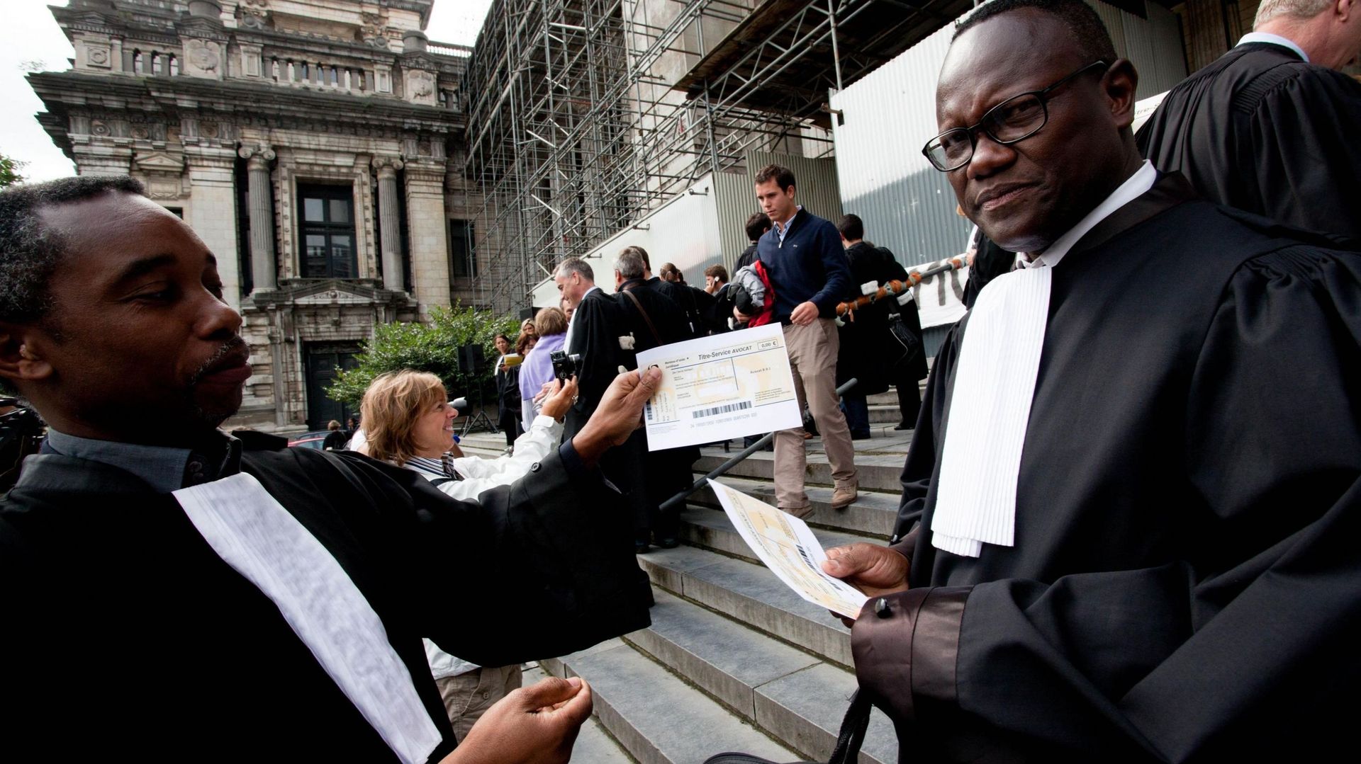 Des avocats pro deo manifestaient en 2011 pour dénoncer le manque de moyens à leur égard.