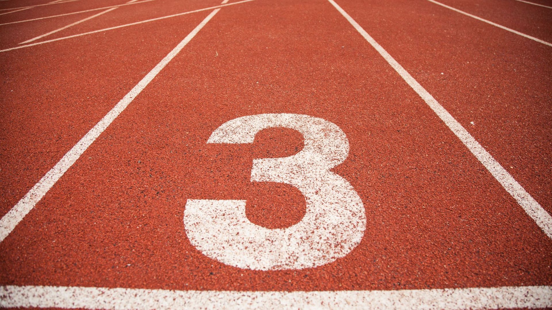 Number On Empty Running Track