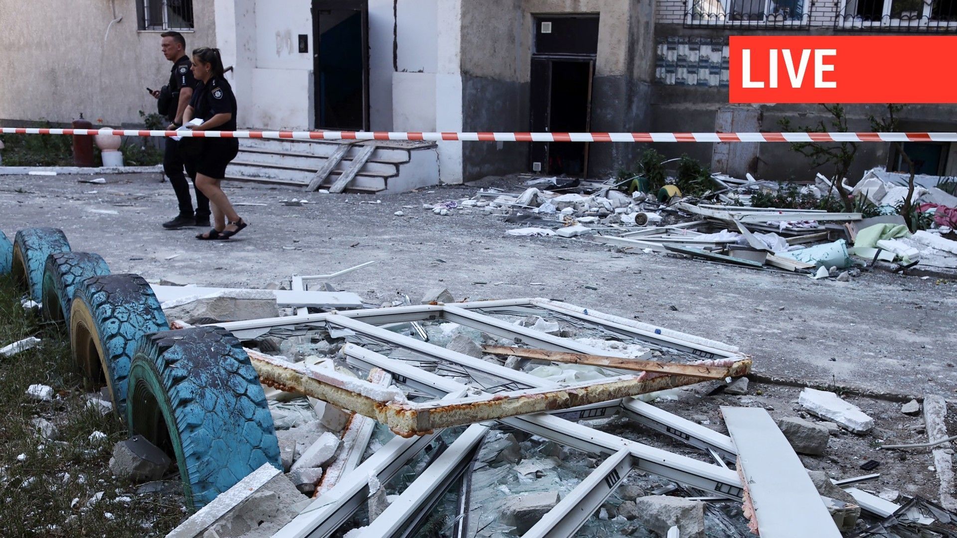 Image d'illustration de bombardements à Odessa.