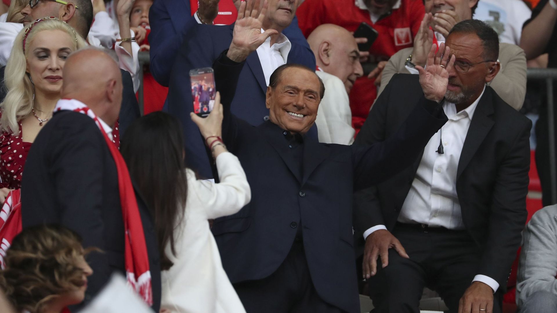 Silvio Berlusconi en tribune à Monza