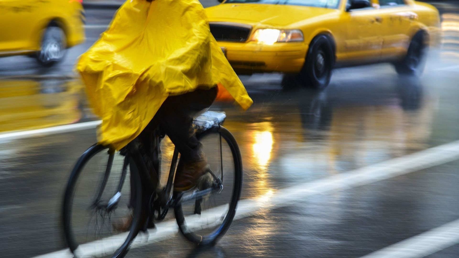 La pluie ne décourage pas les cyclistes irlandais.