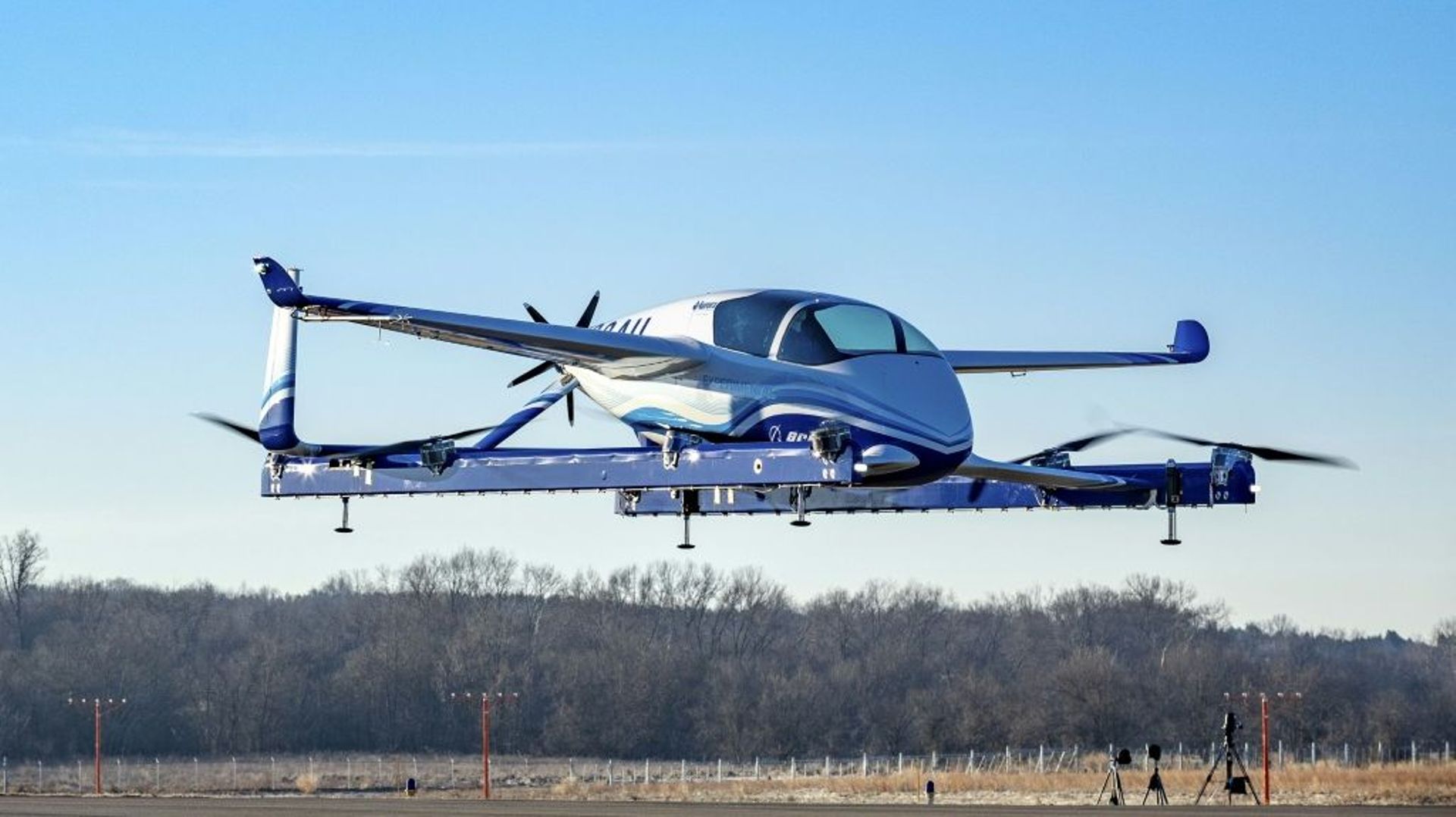 Prototype de la "voiture volante" de Boeing photographié le 22 janvier