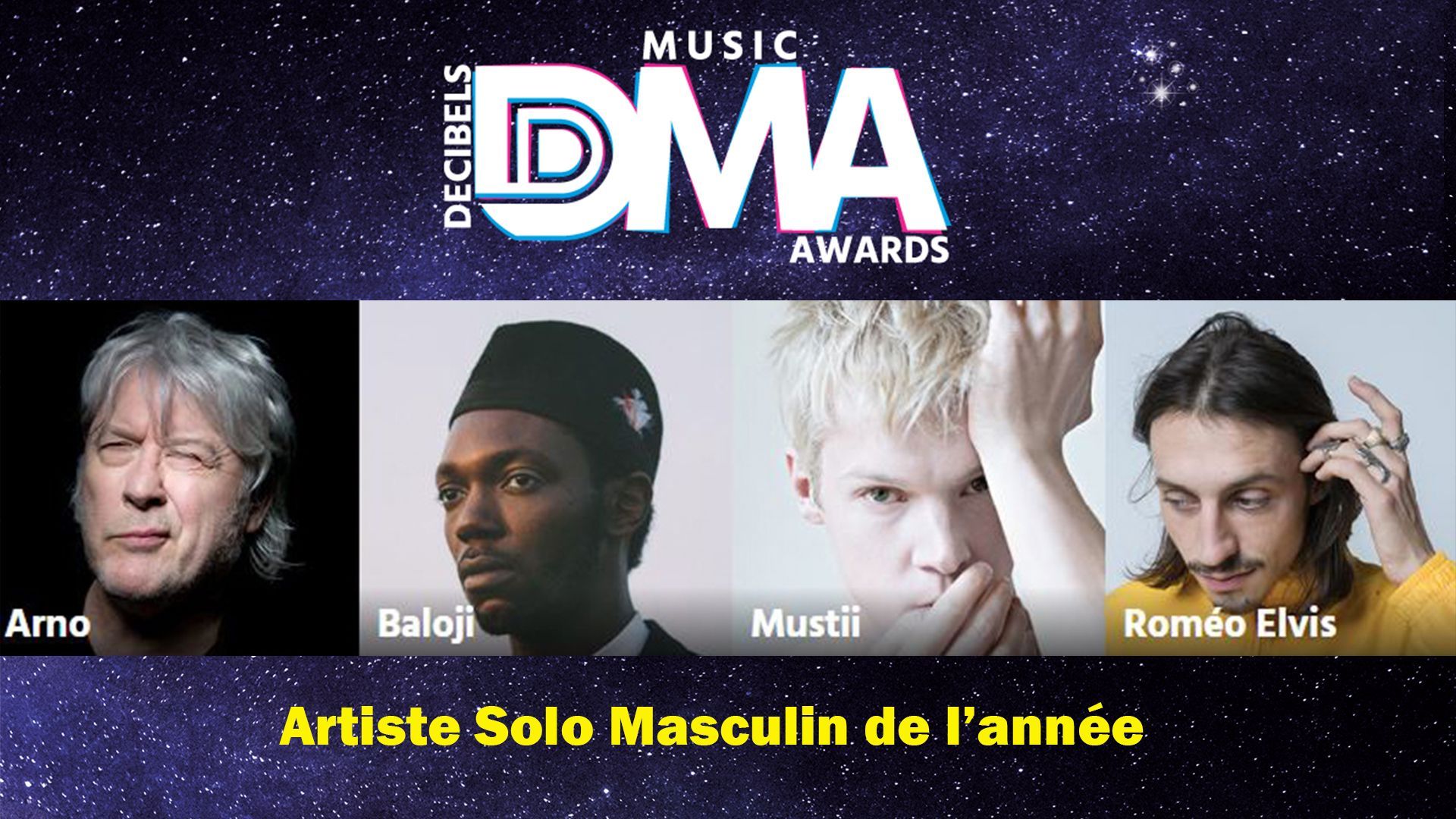 DMA 2020 : Les nommés dans la catégorie "artiste solo masculin"