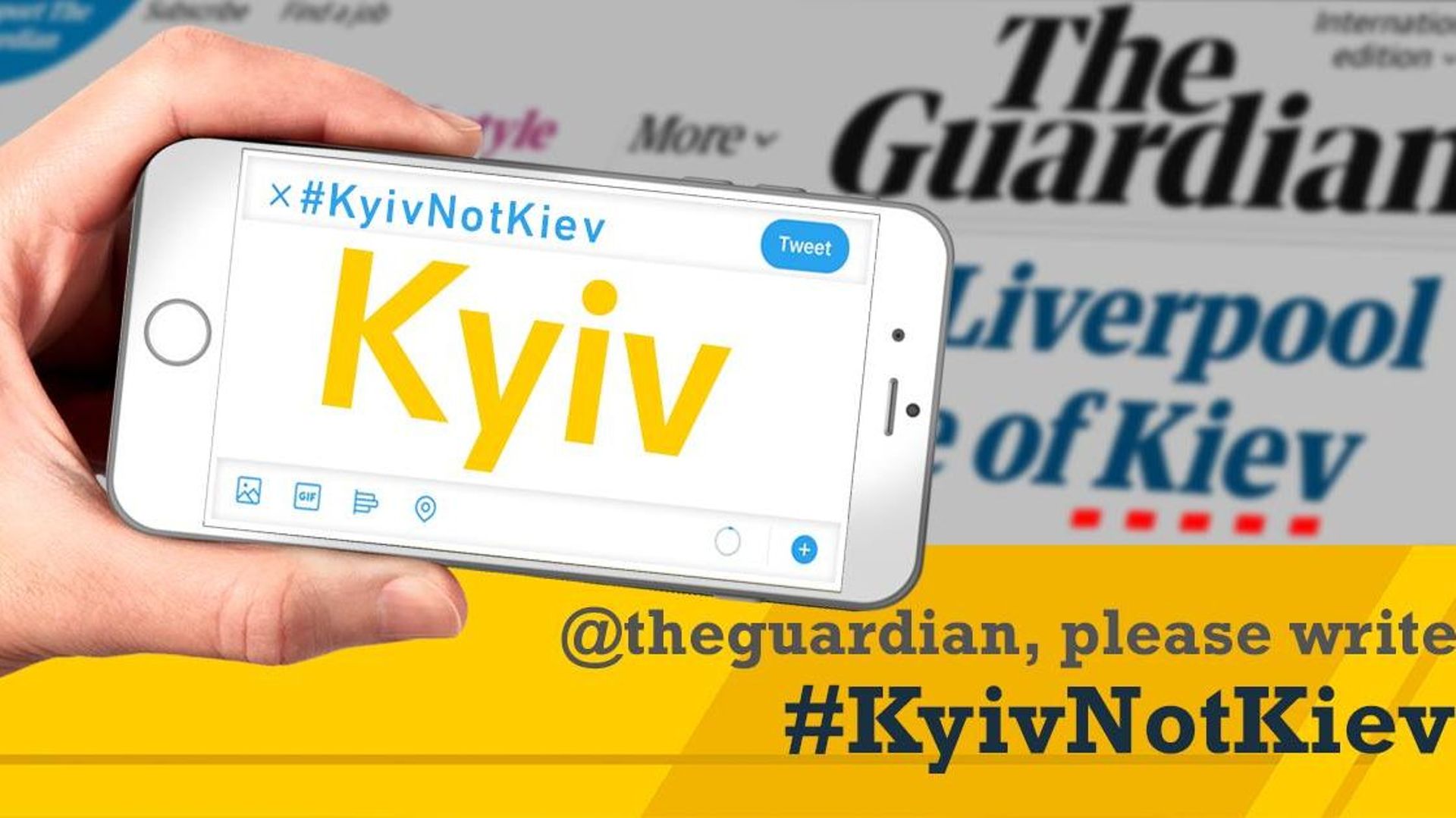 Le gouvernement ukrainien a lancé une campagne #KyivNotKiev.