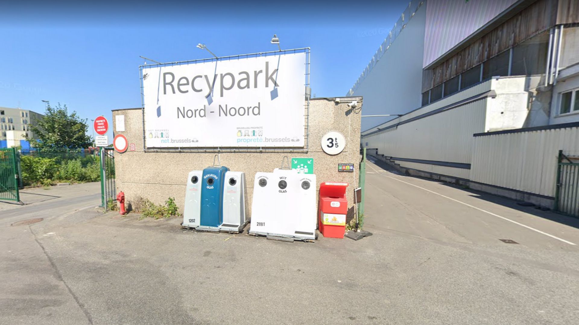 Le Recypark Nord, rue de Rupel, près du pont Van Praet.