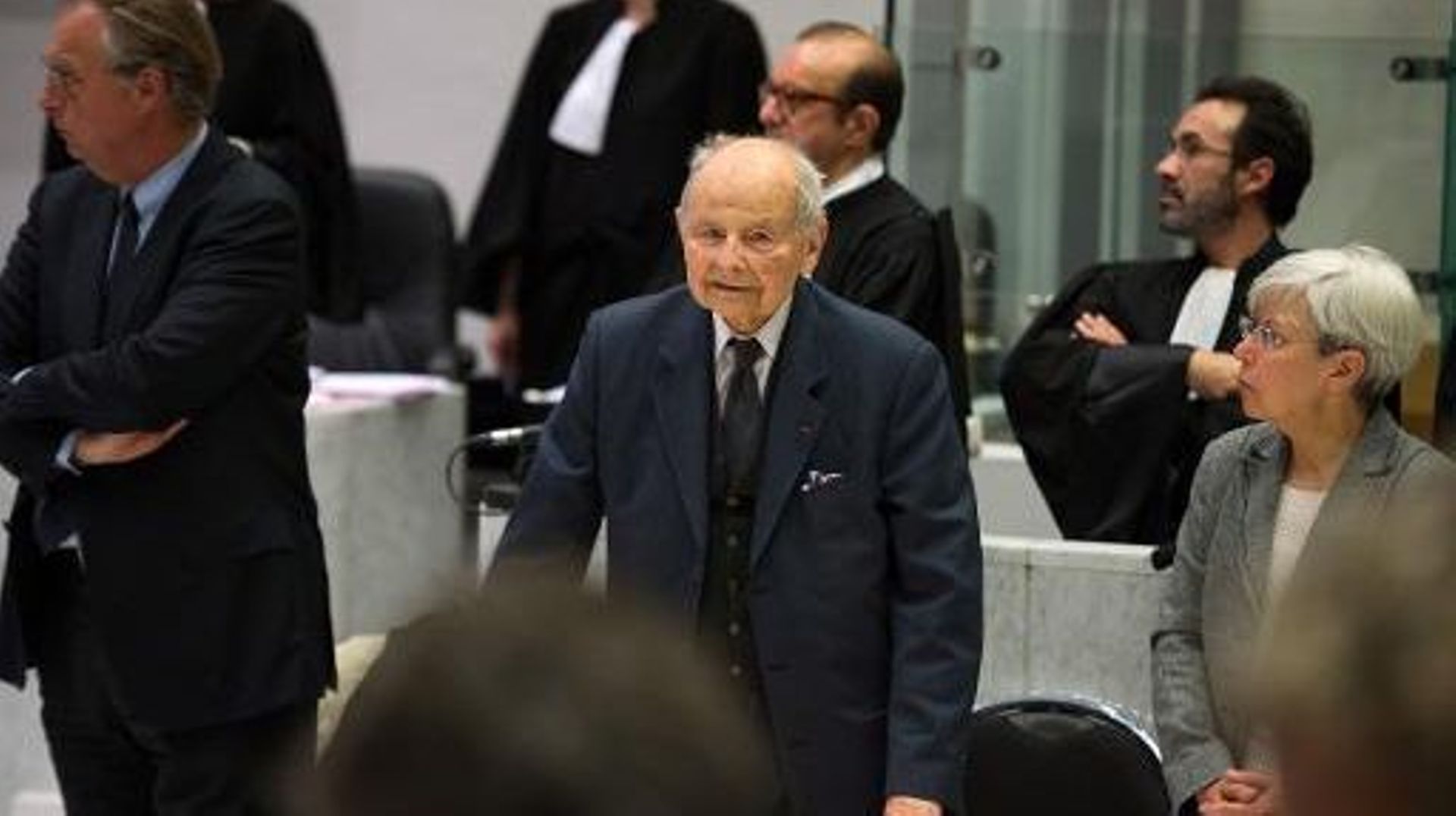 Le fondateur des laboratoires Servier, Jacques Servier, au tribunal de Nanterre le 21 mai 2013