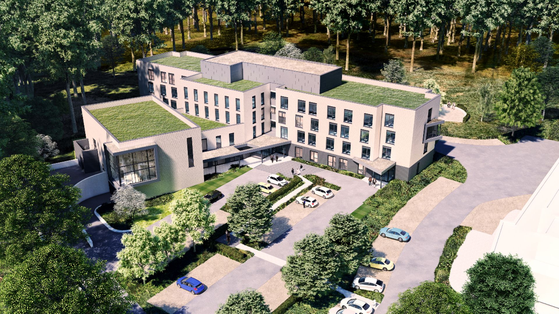 Voici à quoi ressemblera la future Clinique de la Forêt de Soignes, telle que l'ASBL SILVA medical souhaite la construire à Wavre.