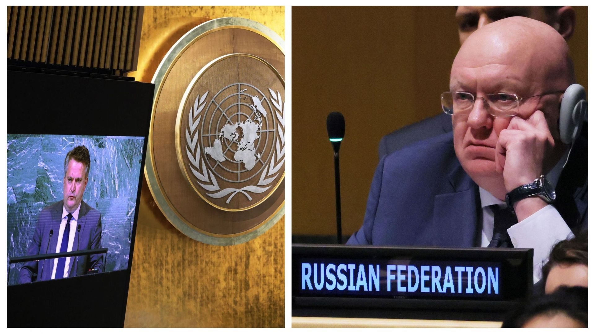 Emissaires de l'ONU et de la Russie à l'ONU, le 10 octobre 