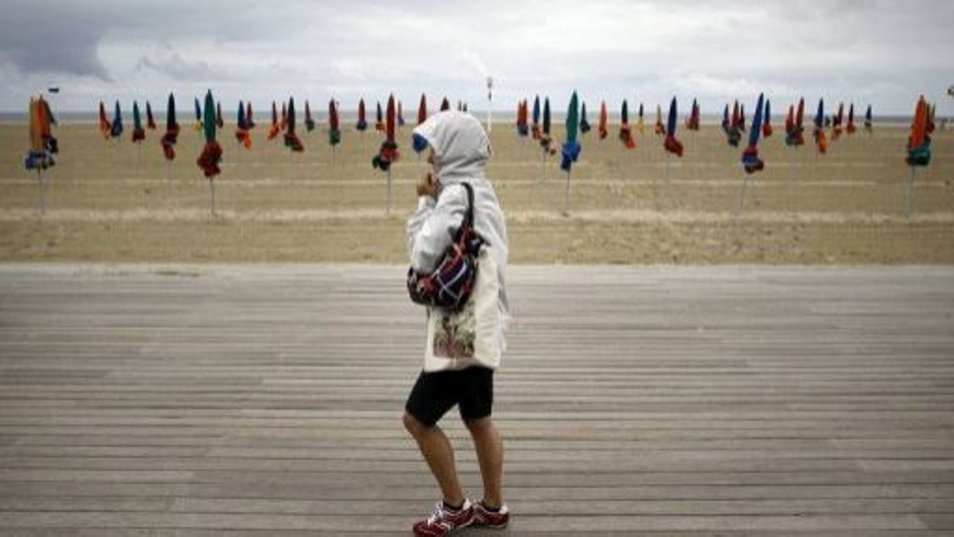 La plage de Deauville le 10 juillet 2012