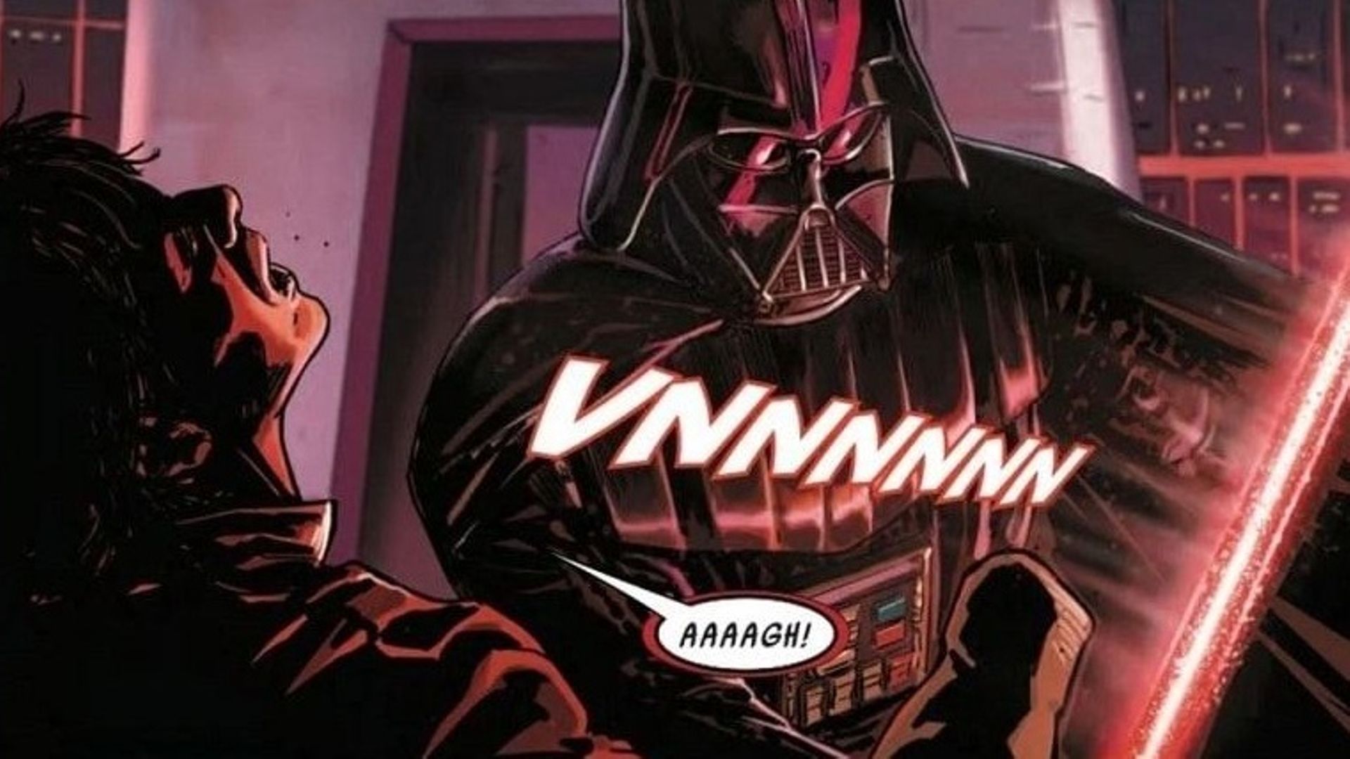 Dark Vador tranchant la main de son fils Luke