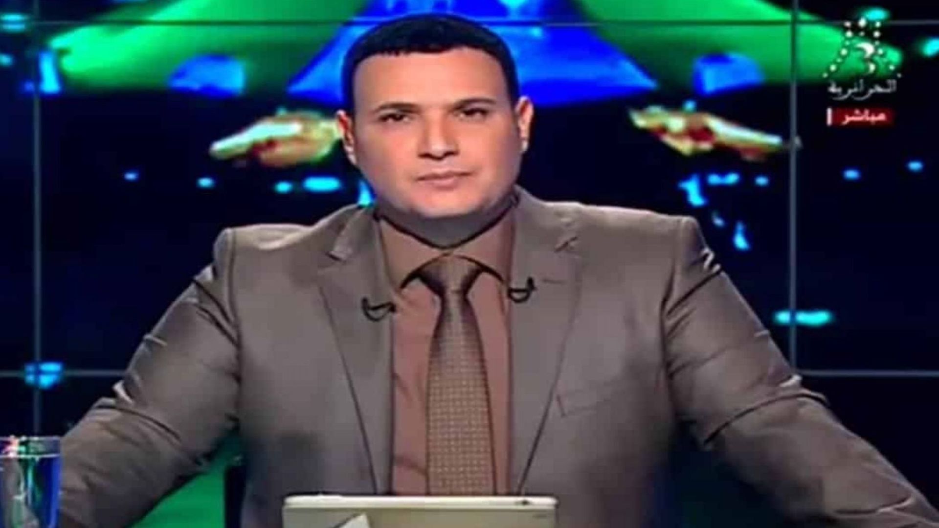 Karim Boussalem, présentateur vedette du journal télévisé national de 20 heures en Algérie.