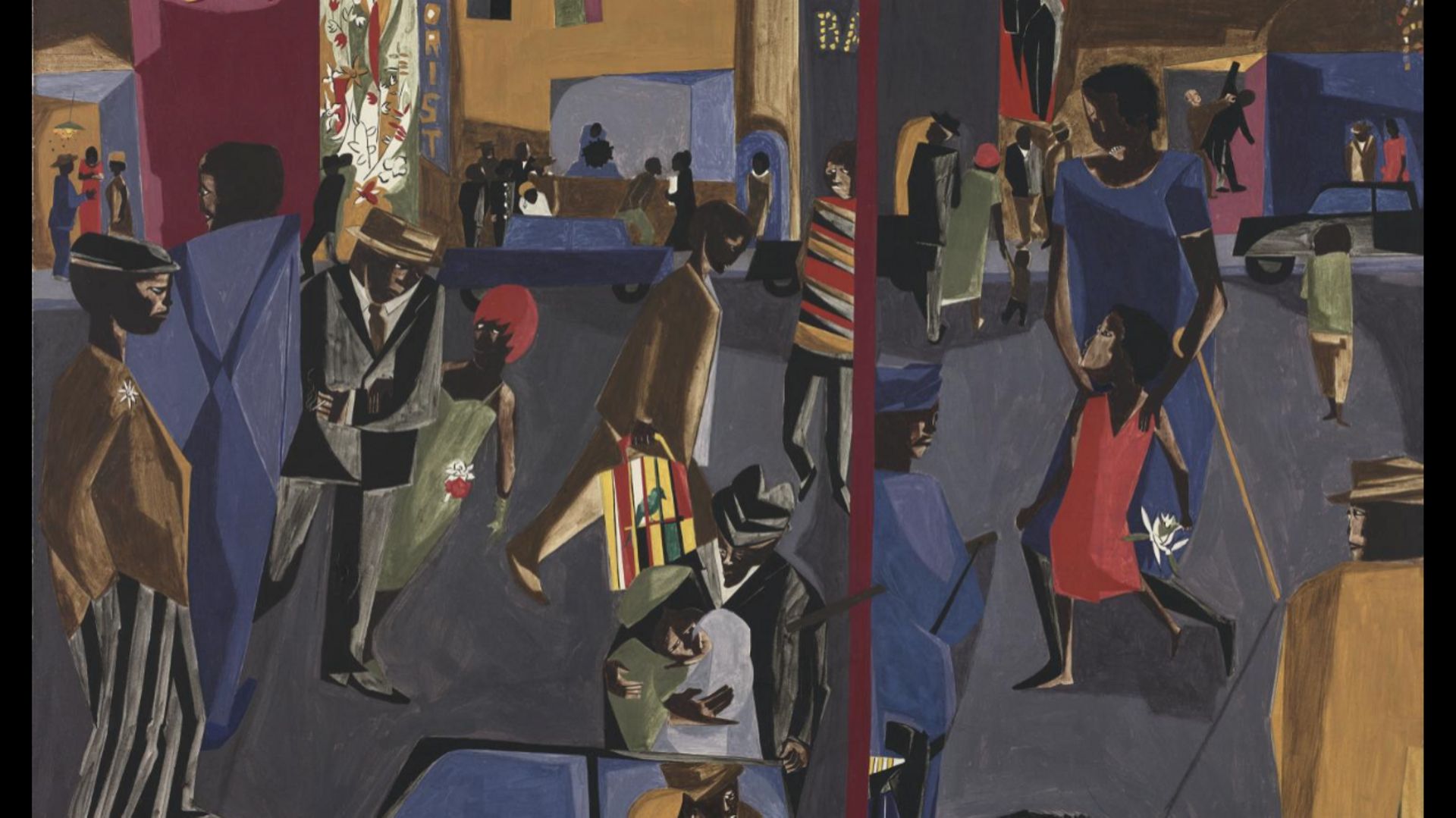 Jacob Lawrence "Fulton And Nostrand"