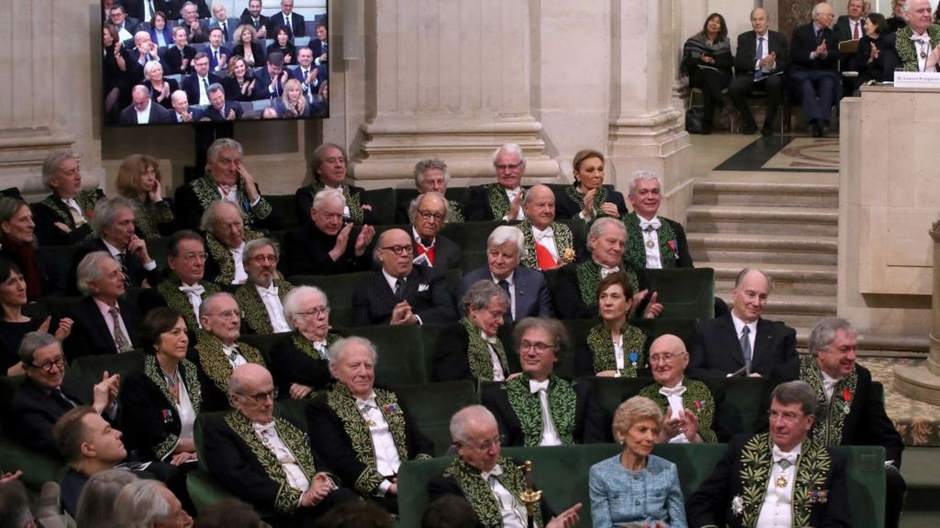 L’Académie française introduisait Frédéric Mitterrand le 5 février 2020, dans le hall de l’Académie des Beaux-Arts.