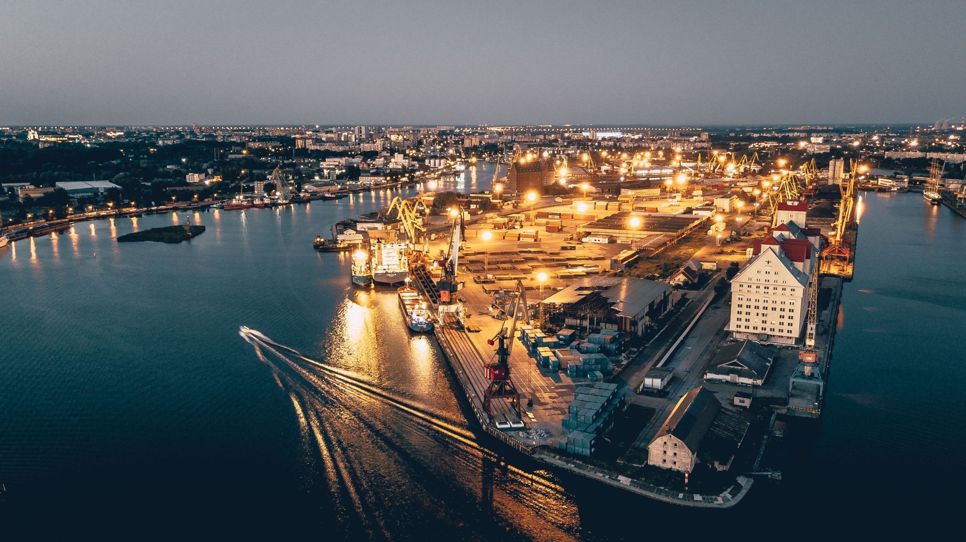Port de Kaliningrad, en Russie (illustration)