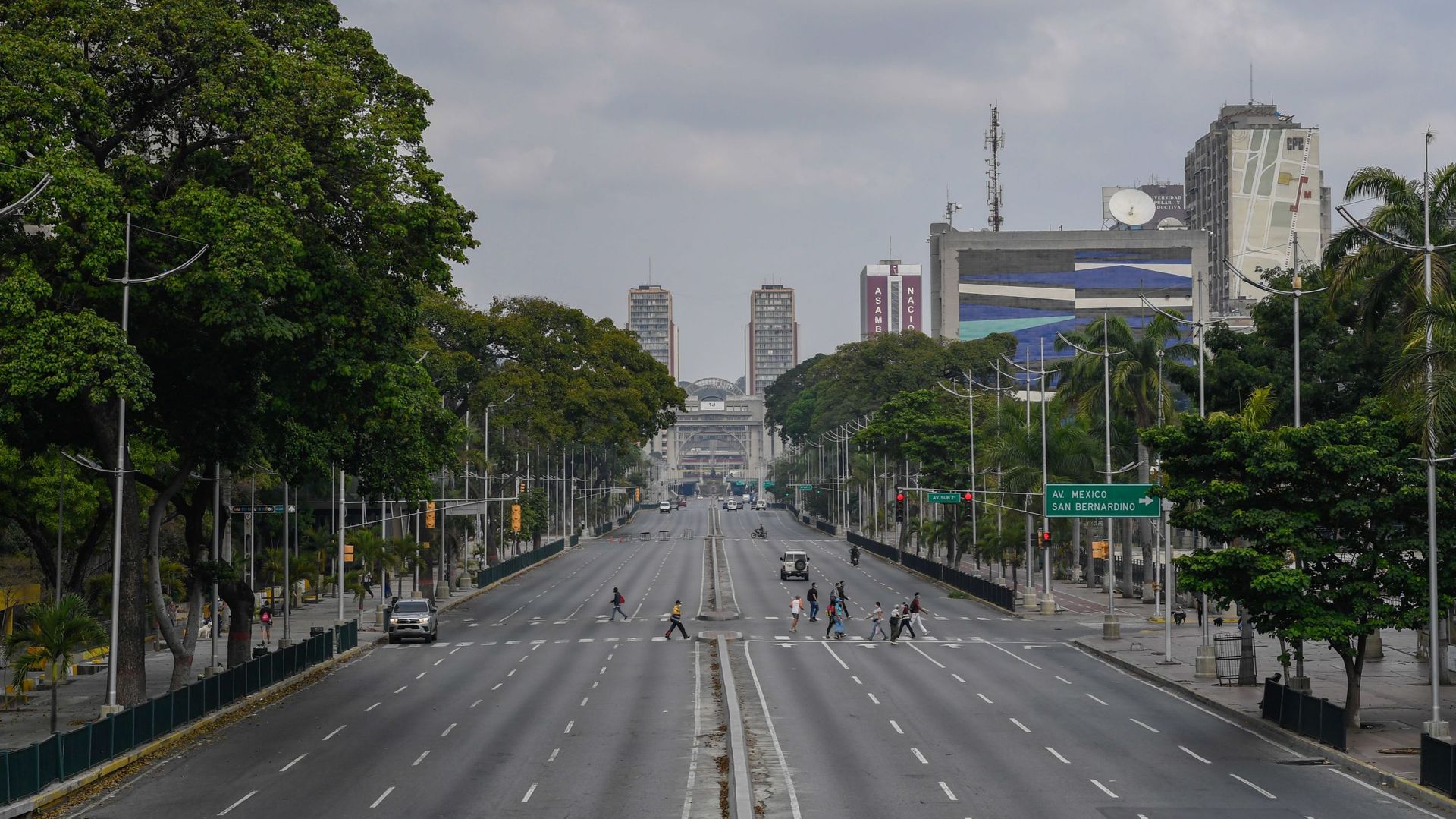 Les rues vides de Caracas, capitale du Venezuela, la 17 avril 2020