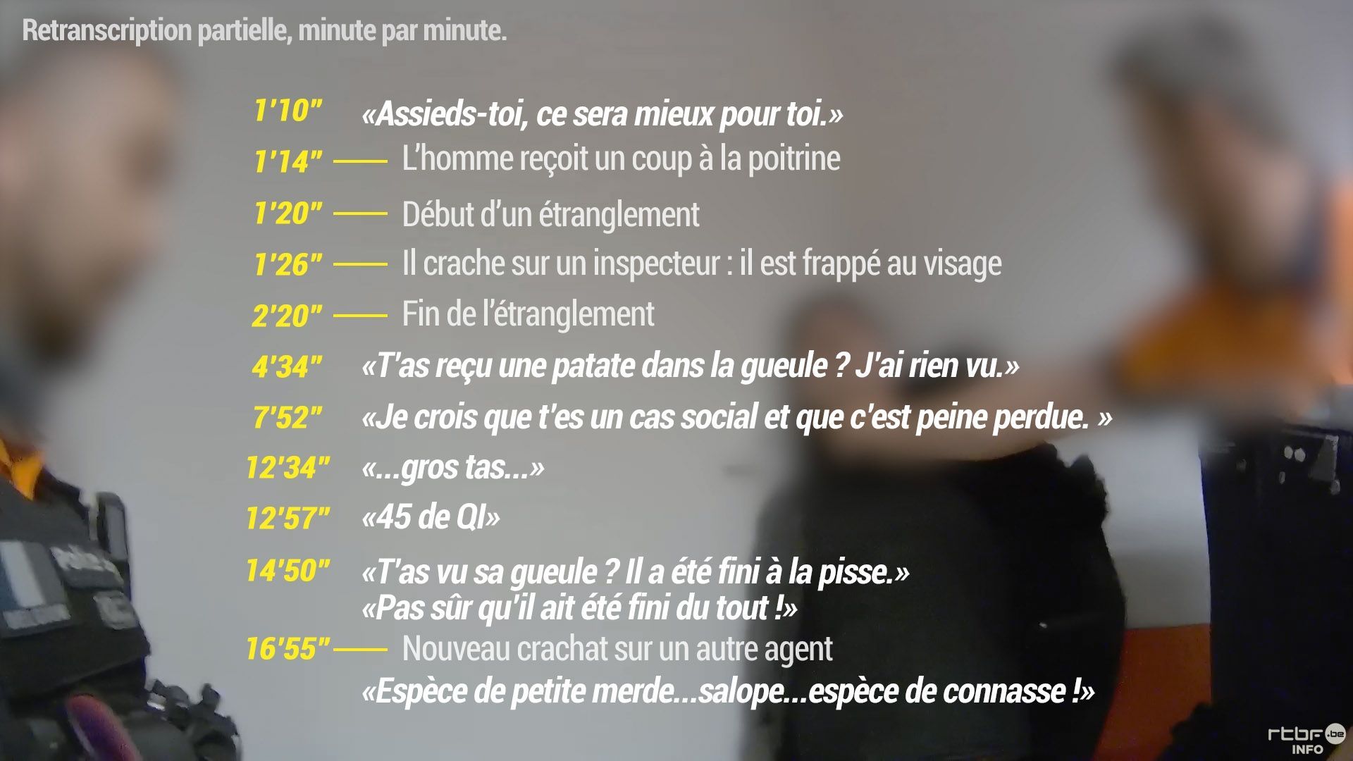 Quelques extraits choisis des propos policiers, et quelques éléments de contexte