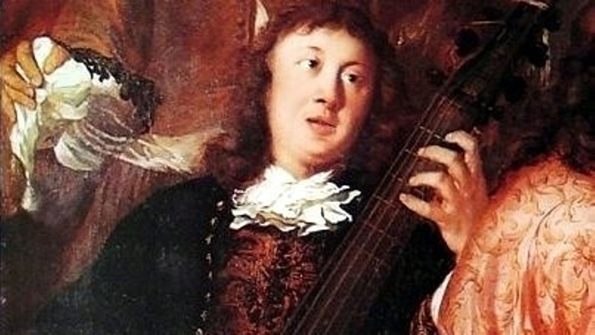 Portrait présumé de Buxtehude, détail de "Scène de musique dans un intérieur", par Johannes Voorhout