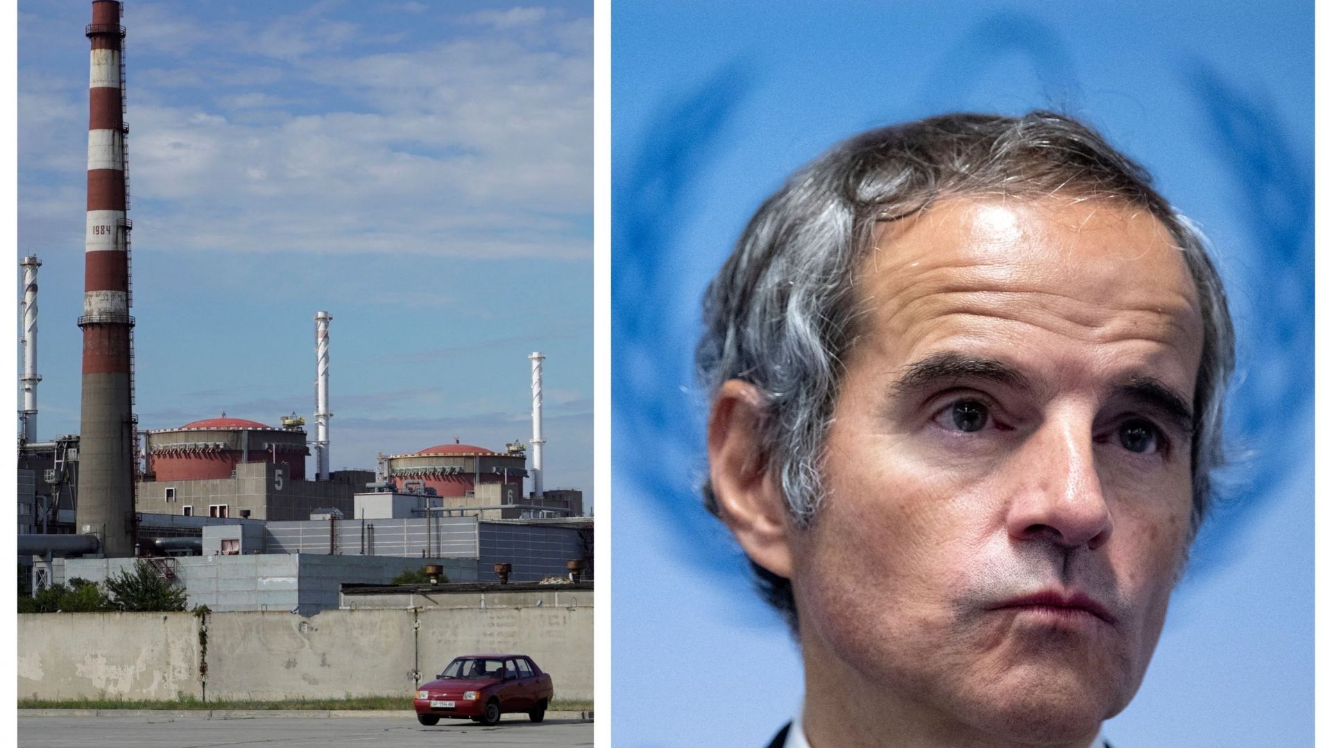 Centrale nucléaire de Zapporijjia et chef de l’AIEA, Rafael Grossi (illustration)