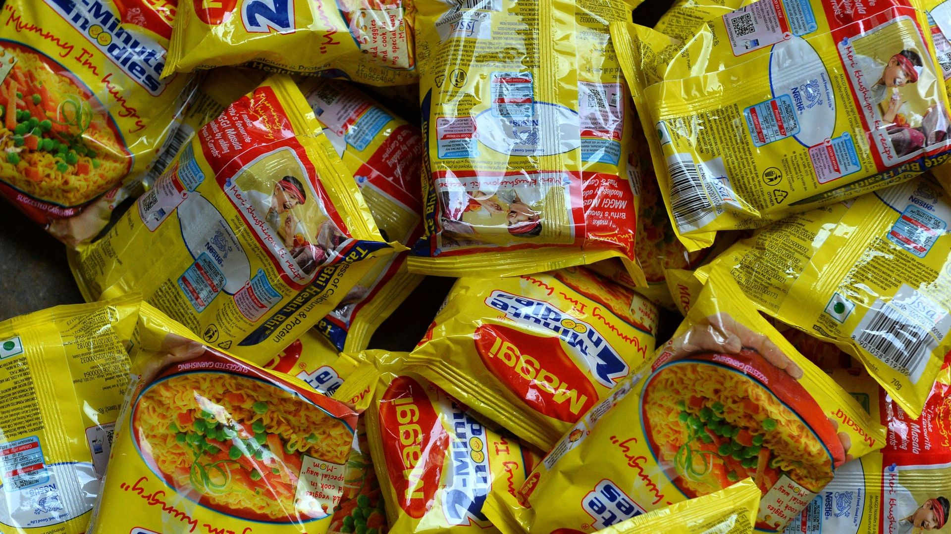 Des nouilles instantanées commercialisées en Inde par le groupe Nestlé