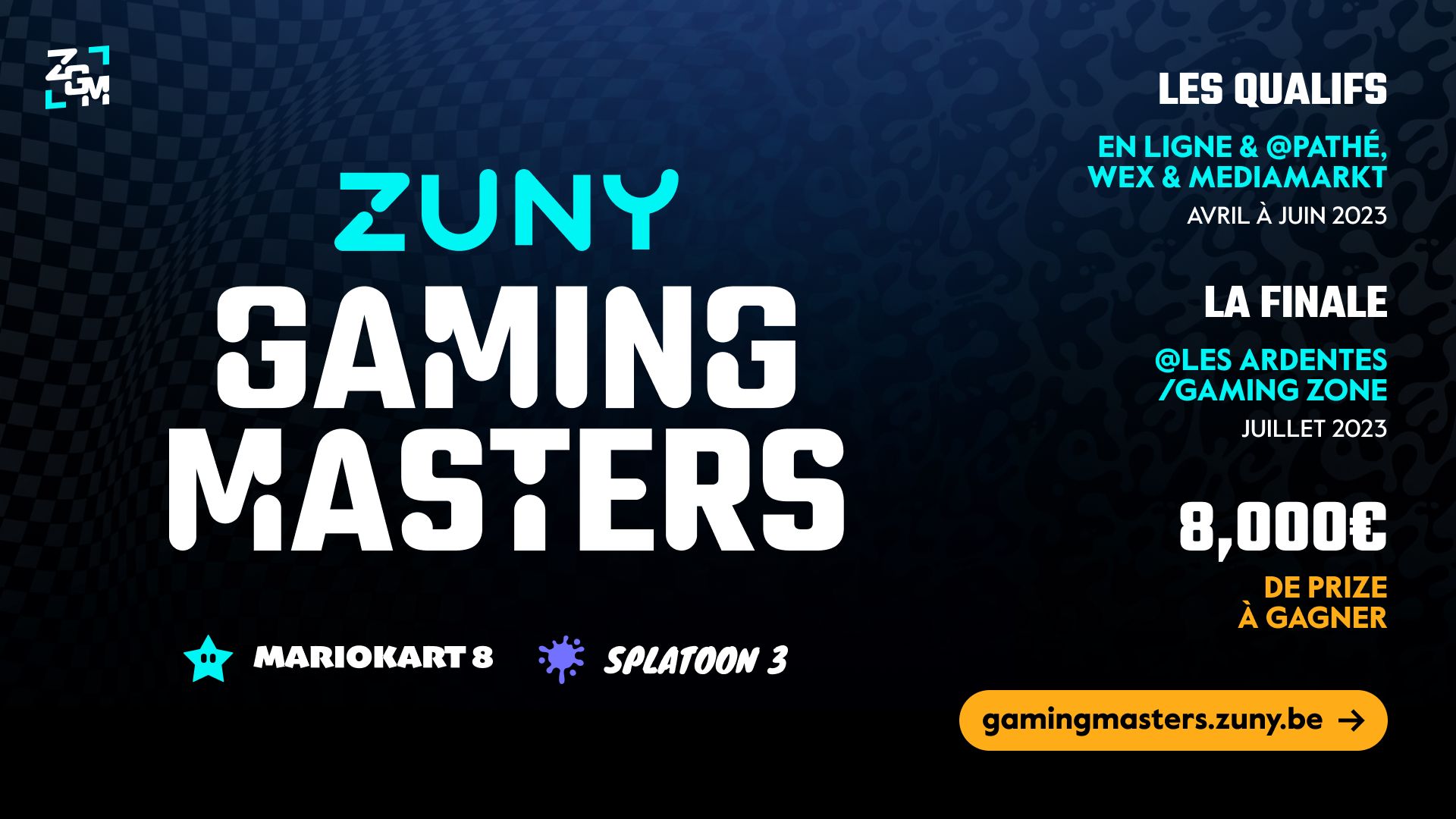 Les Zuny Gaming Masters, un tournoi Mariokart 8 Deluxe et Splatoon 3 ouvert à tous débutent en avril. Les finales auront lieu dans la Gaming Zone des Ardentes et auront une cagnotte globale de 8000€.