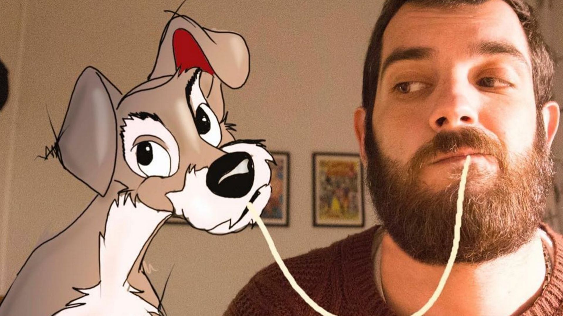 Des personnages de dessins animés et de films s'incrustent dans ses