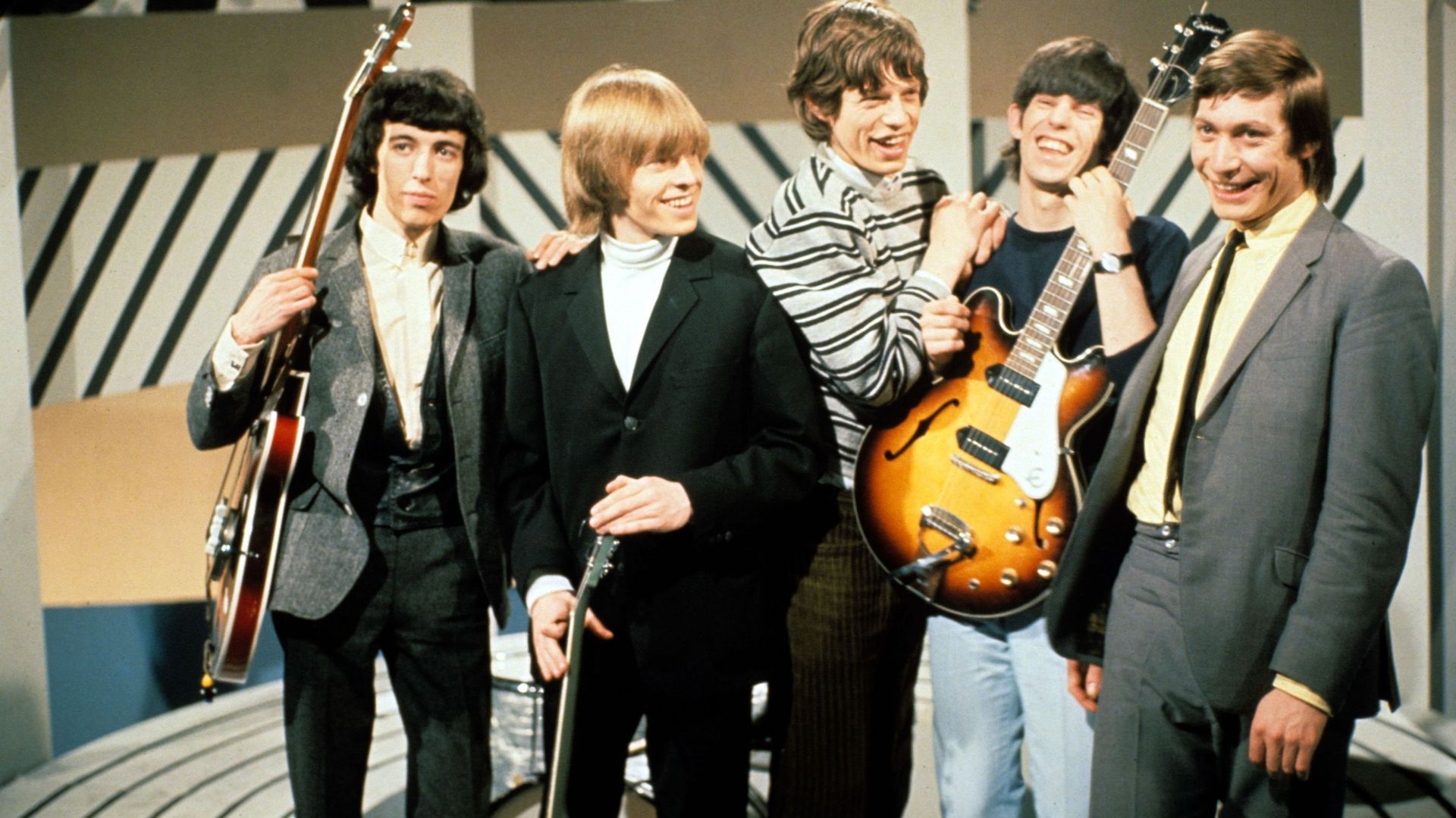 Bill Wyman, Brian Jones, Mick Jagger, Keith Richards et Charlie Watts en 1965