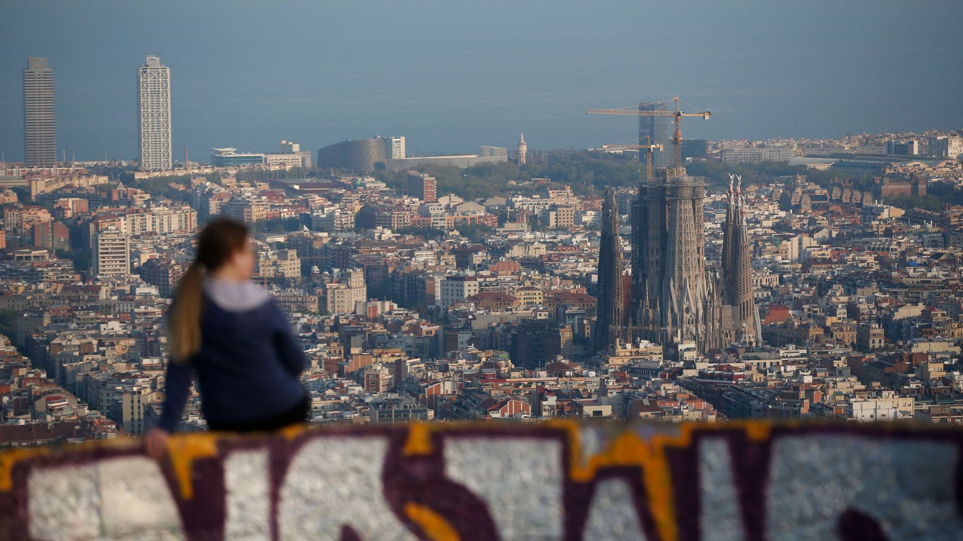 Vue sur Barcelone (avril 2020)