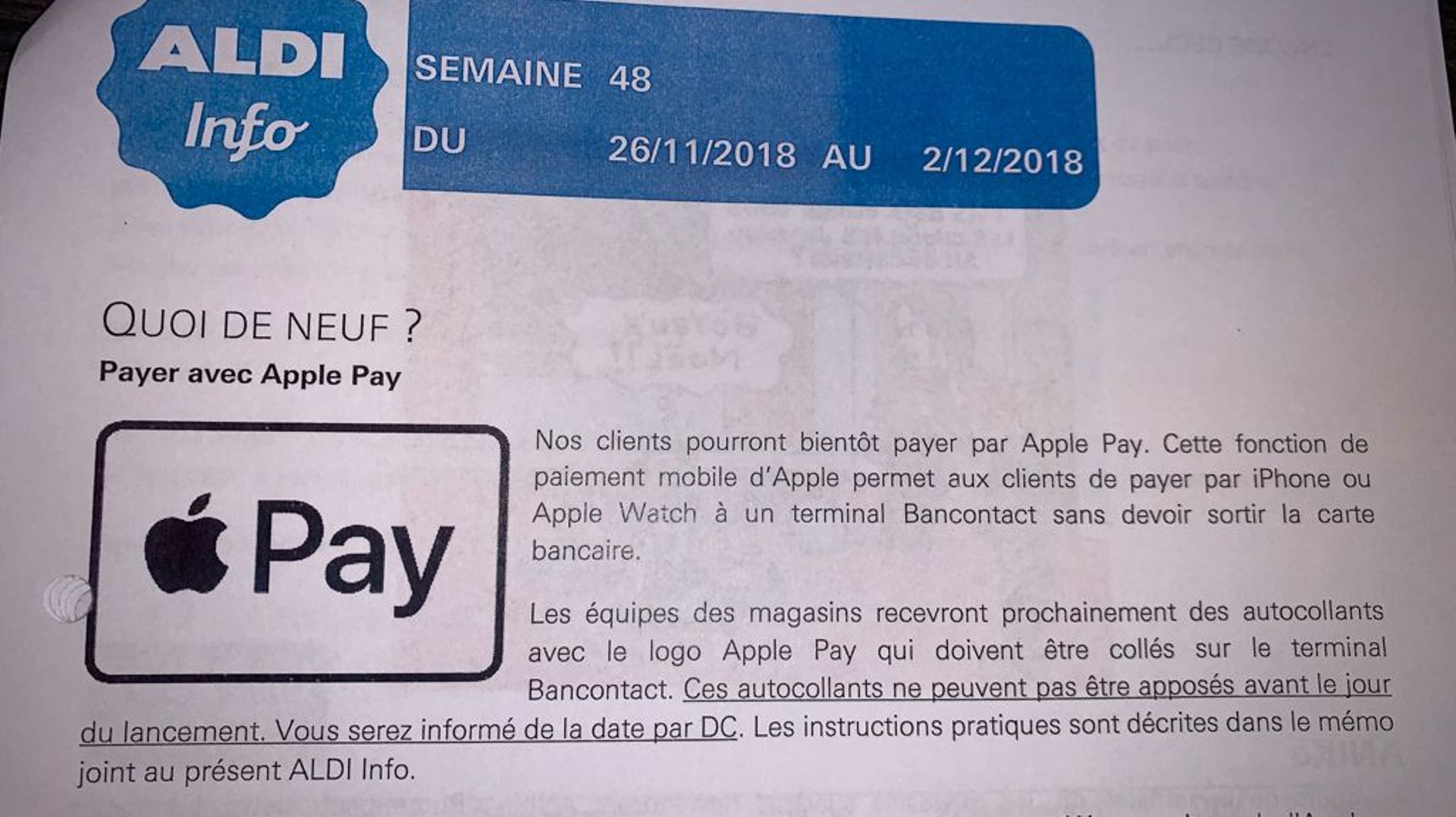 Apple Pay : Un lancement en Belgique avant la fin du mois ?
