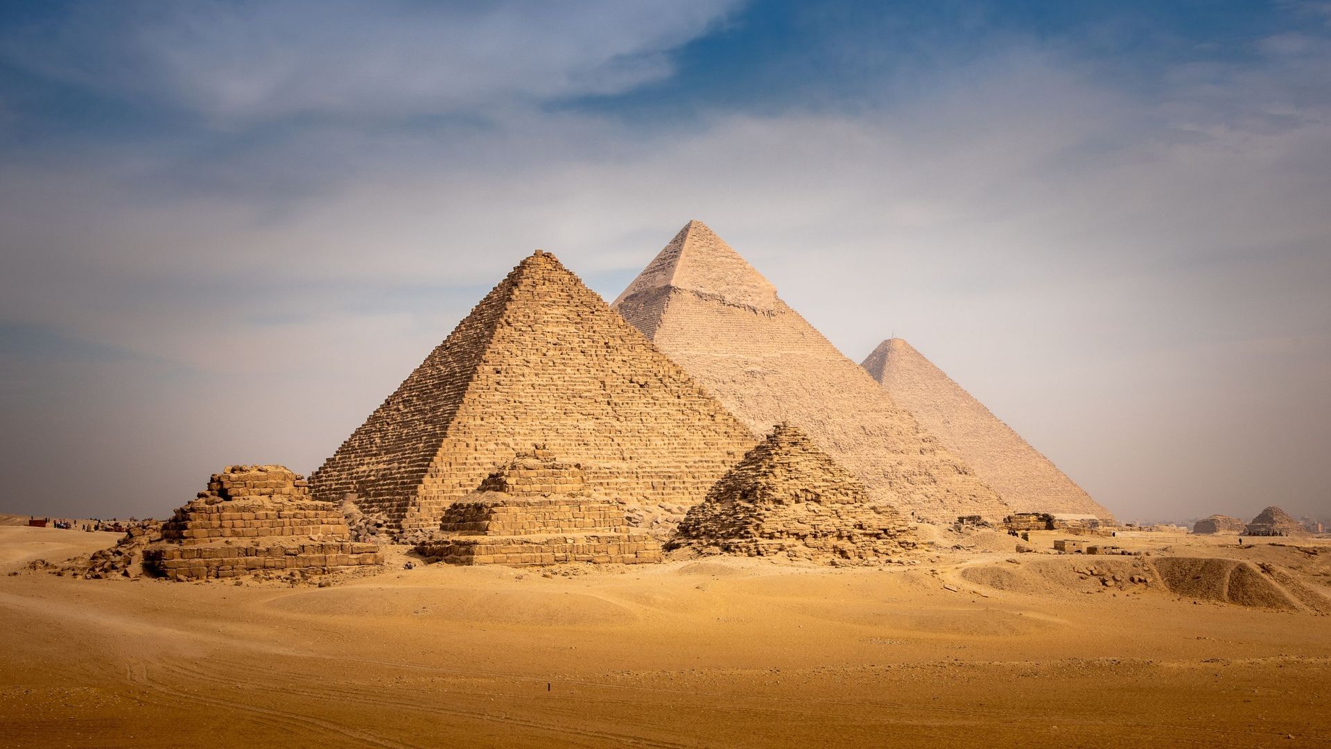 Vue panoramique de la Pyramide de Gizeh, Egypte. 