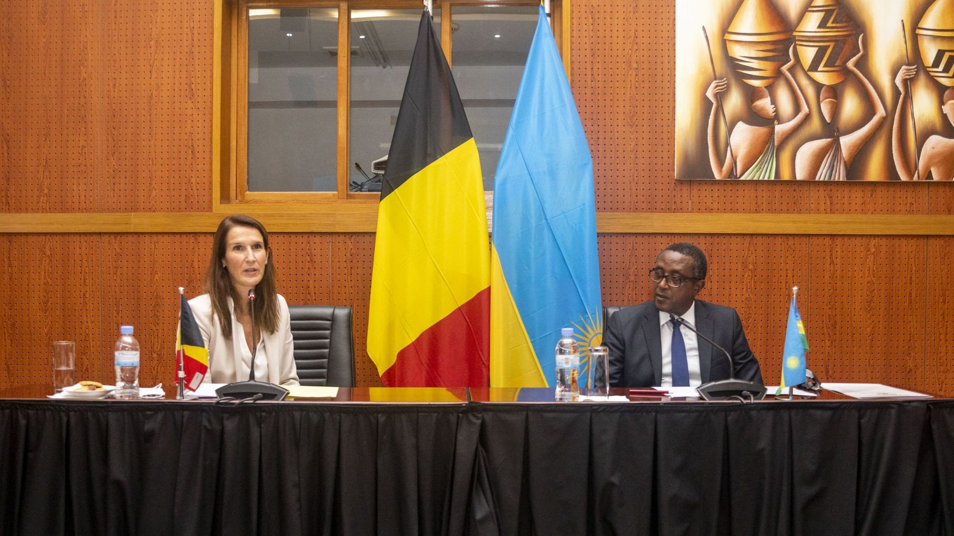 Sophie Wilmès a rencontré son homologue rwandais Vincent Biruta