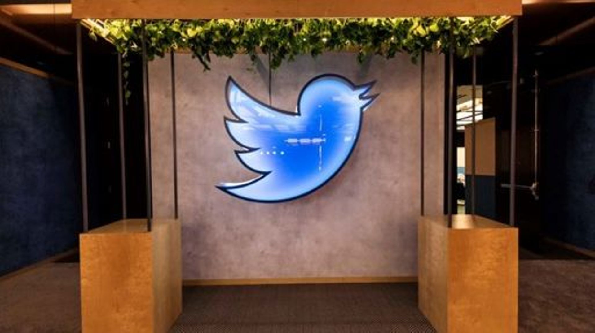 This undated handout photo courtesy of Heritage Global Partners (HGP) shows a neon Twitter bird light electrical display, part of Elon Musk online auction of "surplus corporate office assets of Twitter". A Twitter bird statue fetched $100,000 on January 1