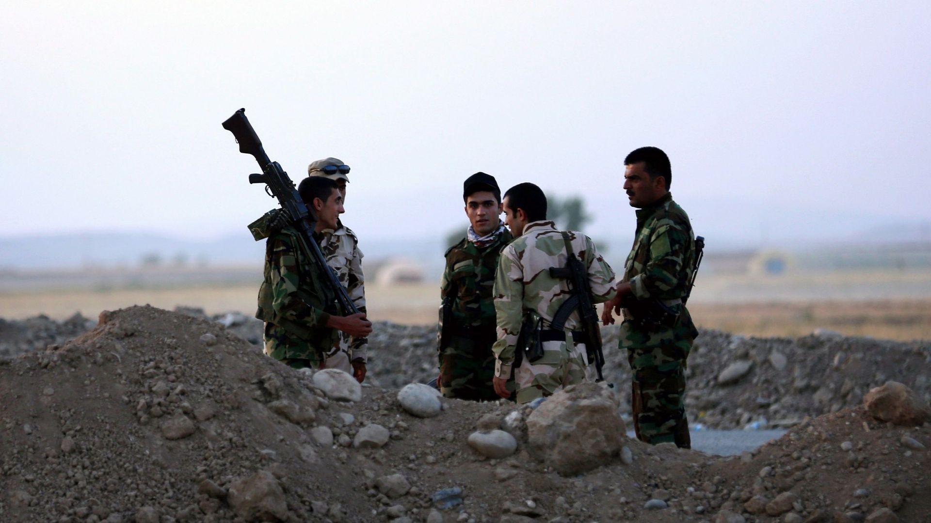 Combattants peshmergas dans le nord de l'Irak, le 6 octobre