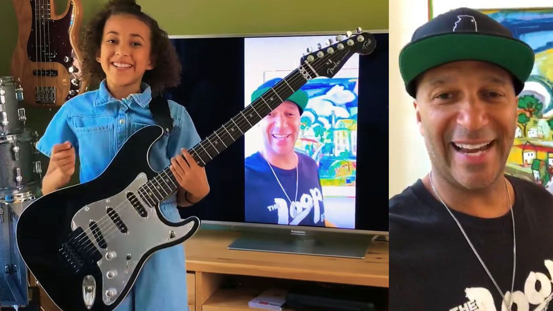 Nandi Bushell, 10 ans, reçoit une guitare de Tom Morello