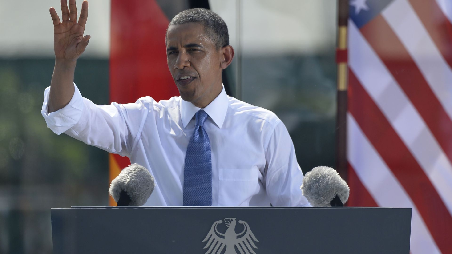 Nucléaire et climat: à Berlin, Obama fait des propositions et des promesses