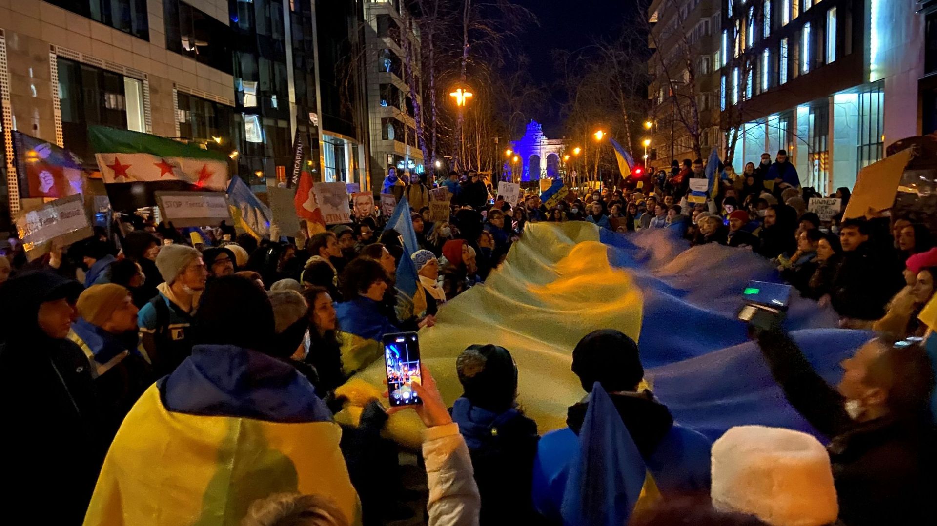 Manifestation à Schuman, à Bruxelles