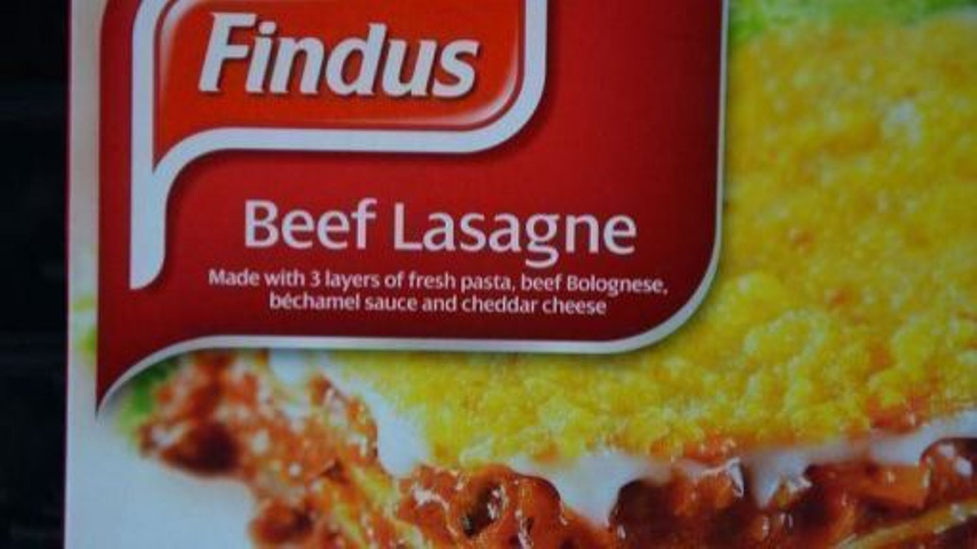 Un plat de lasagnes surgelées de la marque Findus vendues au Royaume-Uni, le 8 février 2013