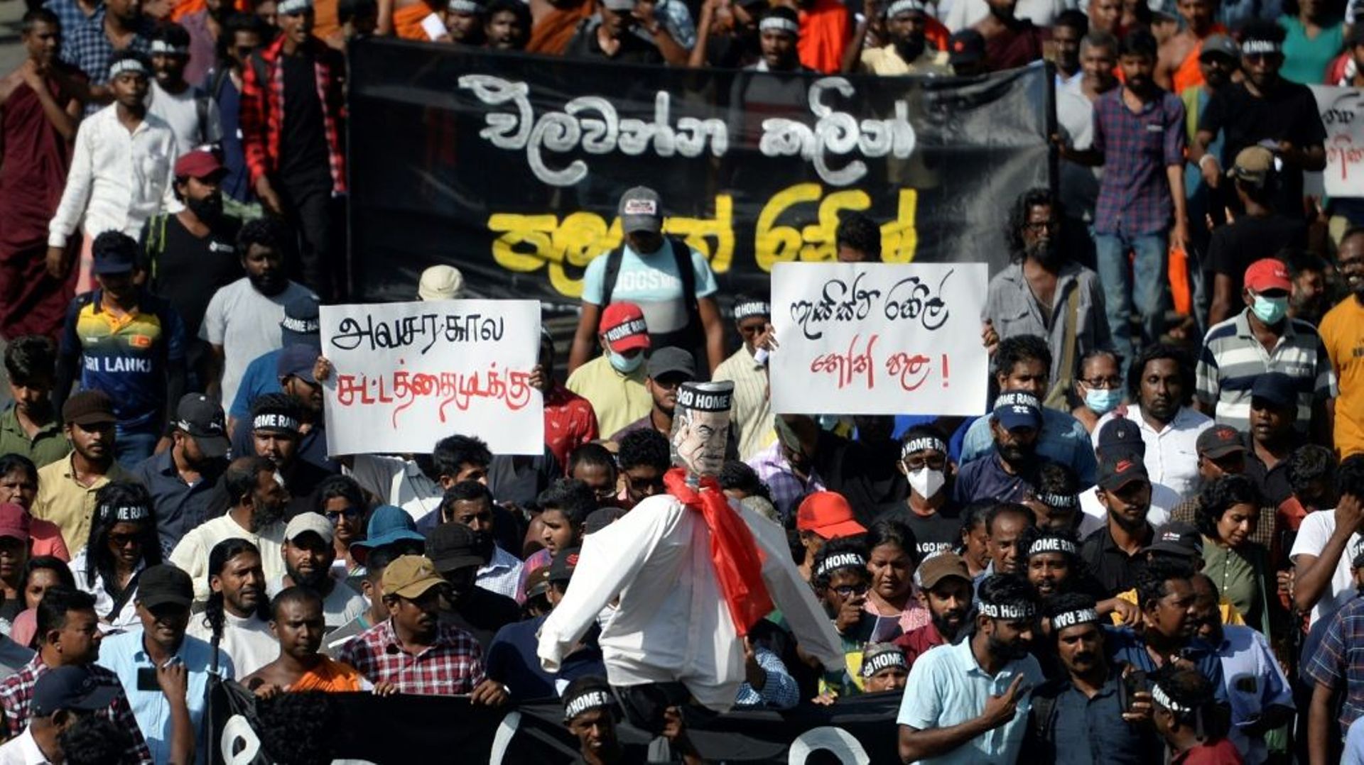 Manifestation à Colombo, au Sri Lanka, le 19 juillet 2022
