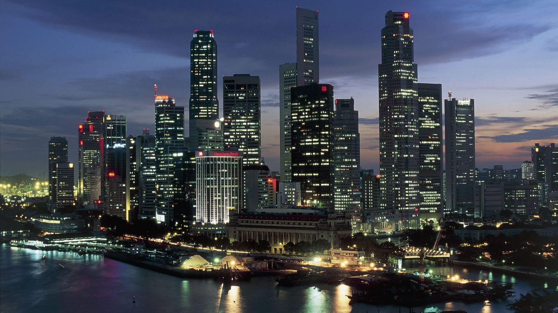 Vue de gratte-ciels à Singapour.