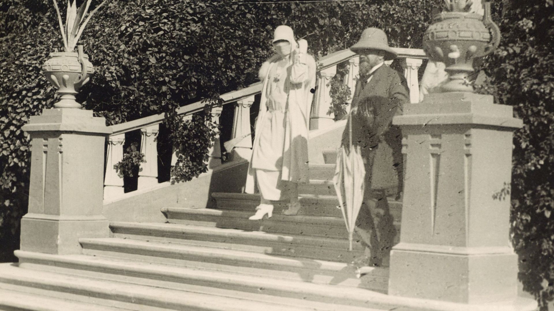 Jean Capart et la Reine Élisabeth lors de leur voyage en 1930.