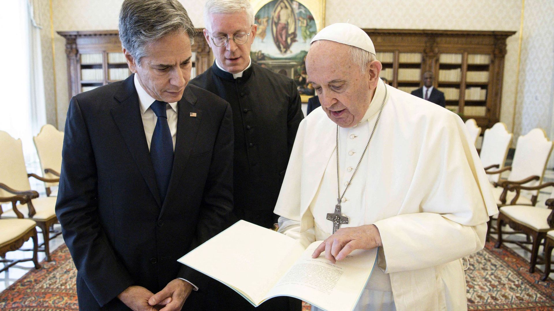 Antony Blinken et le pape François, le 28 juin 