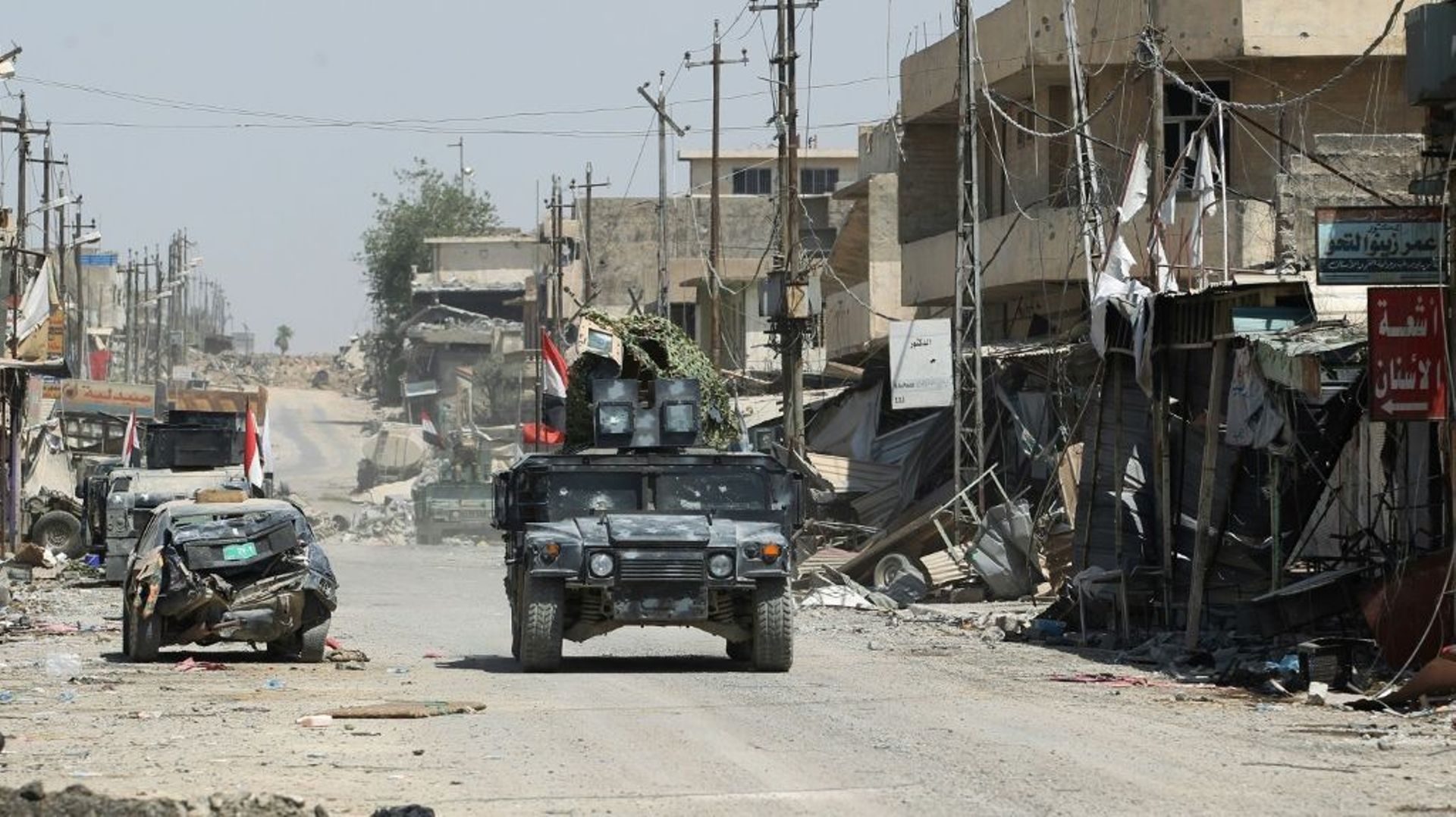 Les forces irakiennes à l'ouest de Mossoul le 17 juin 2017