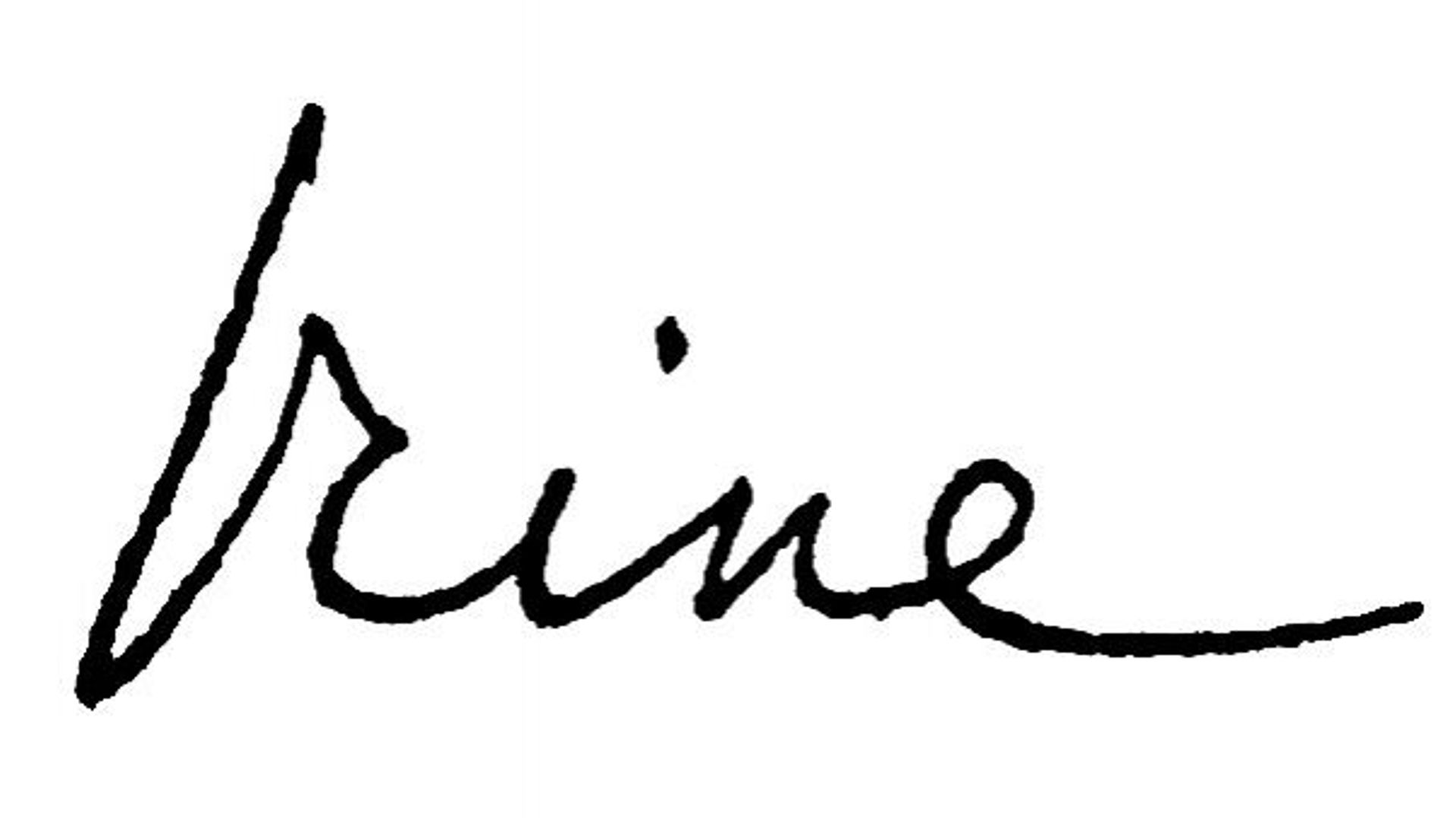 Signature de Irène Hamoir