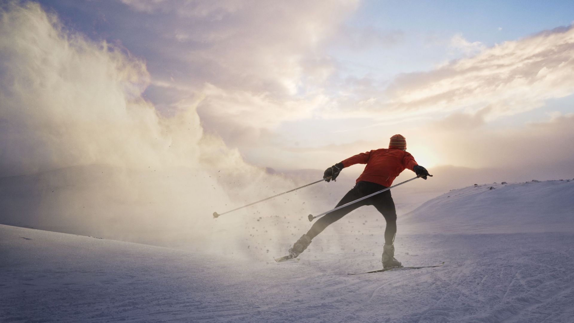 Descendre une piste de ski rapidement
