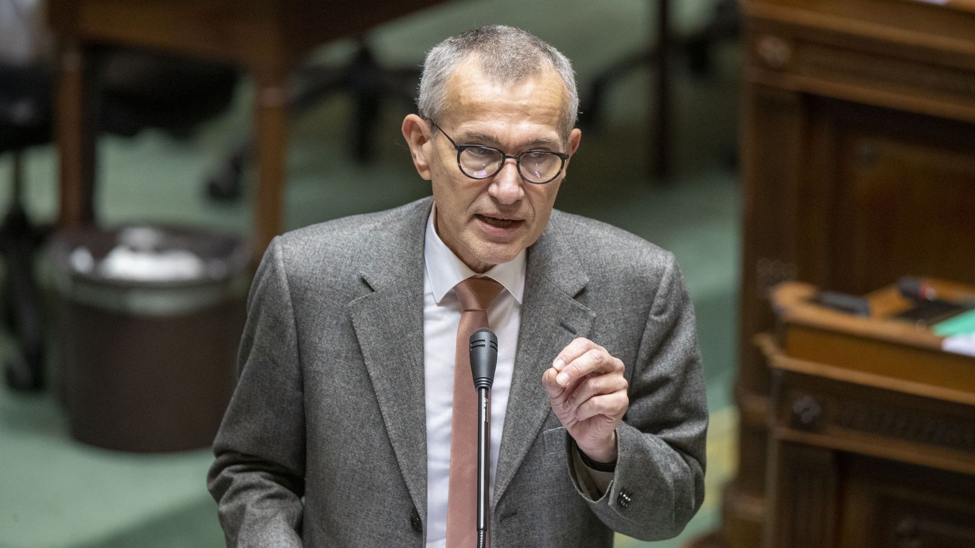 Le ministre de la santé Frank Vandenbroucke à la Chambre, ce 10 novembre 2021