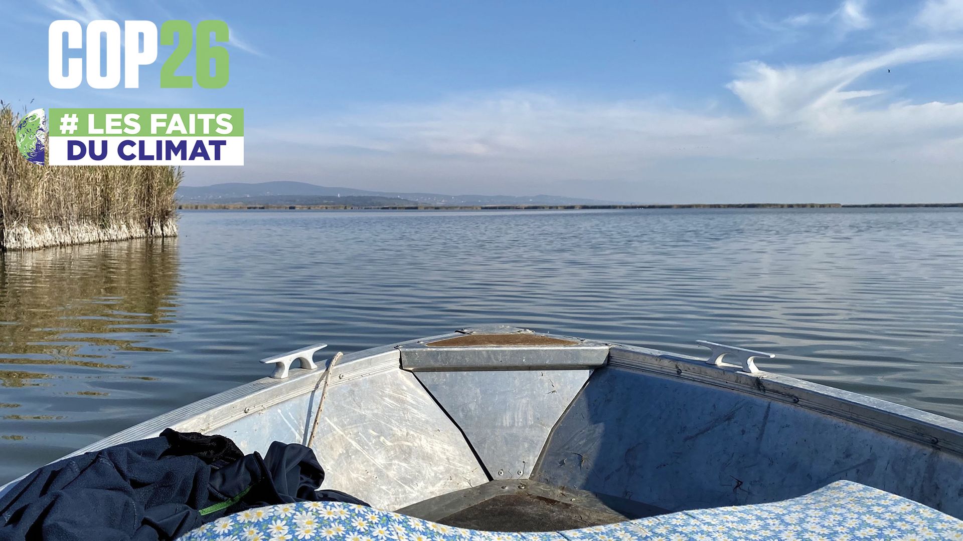 Seule une barque à fond plat permet encore de circuler sur le lac de Velence